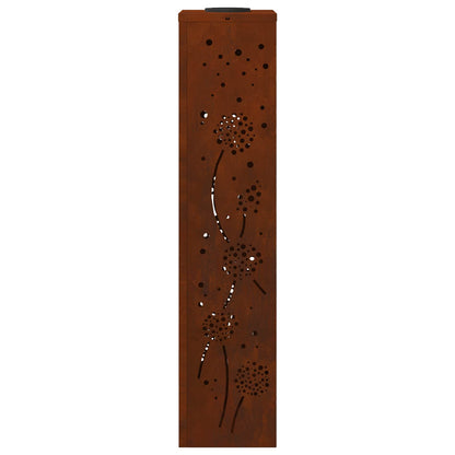 Solar LED Pathway Light 2 pcs Rusty Weathering Steel