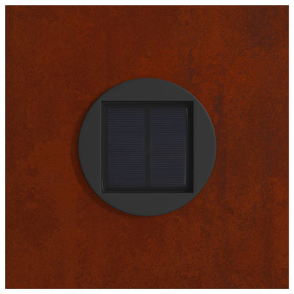Solar LED Pathway Light 2 pcs Rusty Weathering Steel