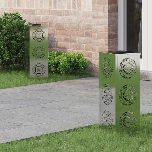 Solar LED Pathway Light 2 pcs Galvanized Galvanized