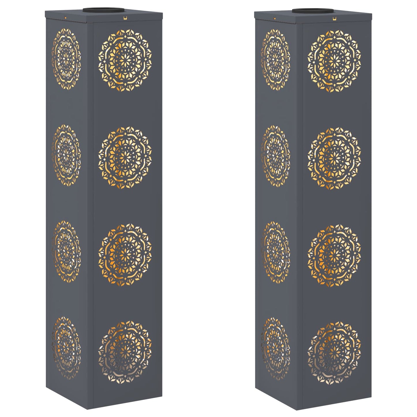 Solar LED Pathway Light 2 pcs Anthracite Cold Rolled Steel