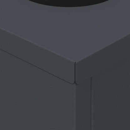 Solar LED Pathway Light 2 pcs Anthracite Cold Rolled Steel