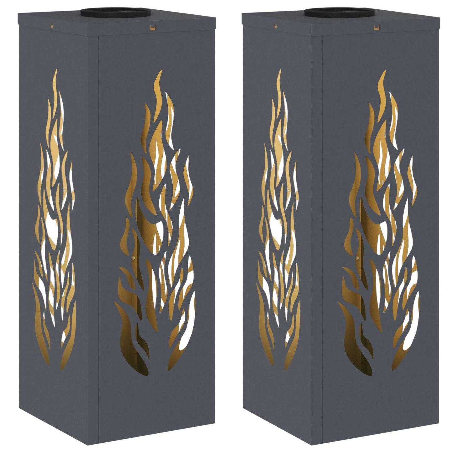 Solar LED Pathway Light 2 pcs Anthracite Cold Rolled Steel