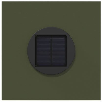 Solar LED Pathway Light 2 pcs Olive Green Cold Rolled Steel