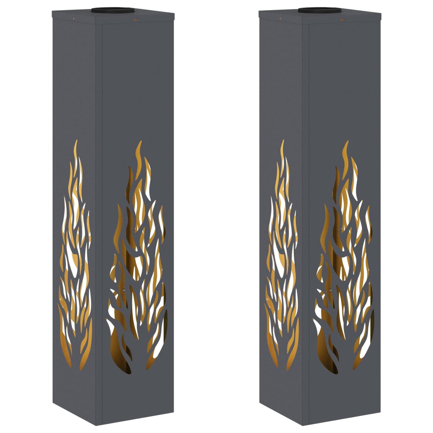 Solar LED Pathway Light 2 pcs Anthracite Cold Rolled Steel