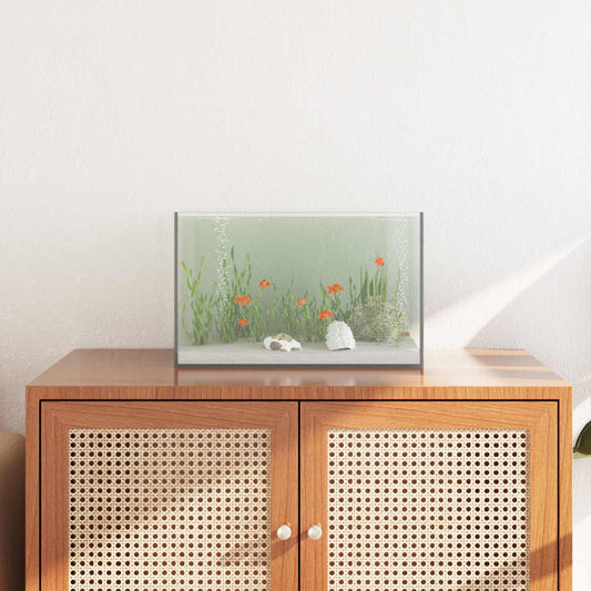 Aquarium with Storage Transparent 40 x 25 x 25 cm Glass