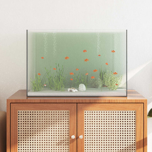 Aquarium with Storage Transparent 60 x 35 x 40 cm Glass