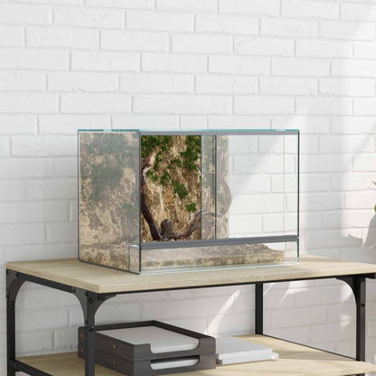 Terrarium with Storage Transparent 40 x 30 x 30 cm Glass