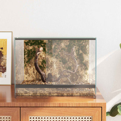 Terrarium with Storage Transparent 40 x 30 x 30 cm Glass