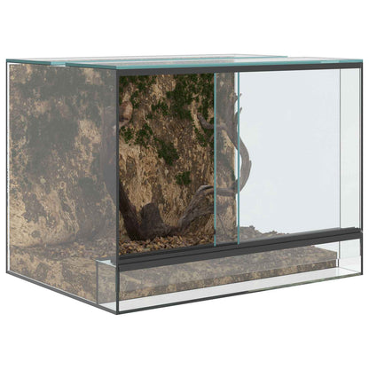 Terrarium with Storage Transparent 40 x 30 x 30 cm Glass