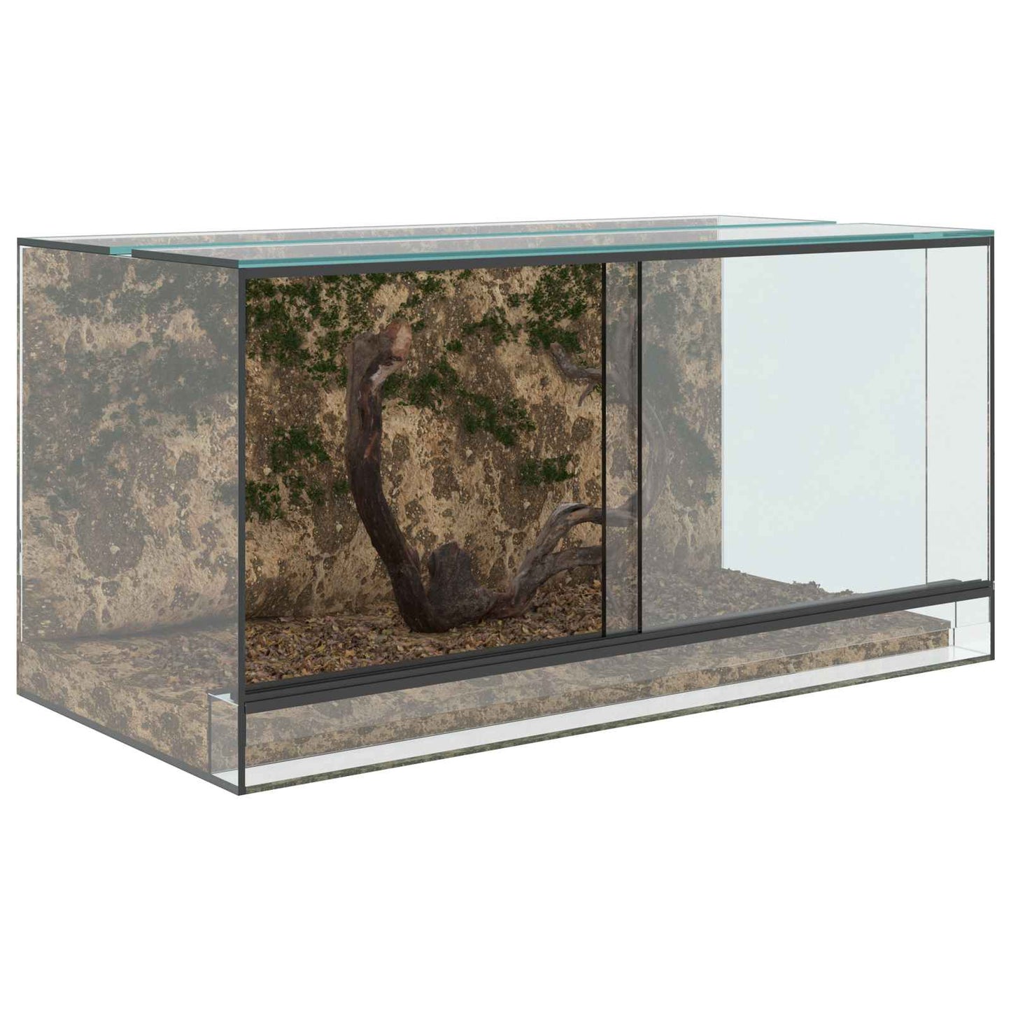 Terrarium with Storage Transparent 80 x 40 x 40 cm Glass