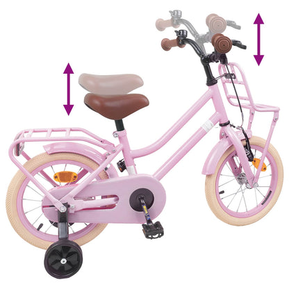 Kids Bike 12 Inches for 2-4 Years Old Light Pink