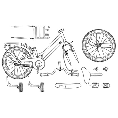 Kids Bike 12 Inches for 2-4 Years Old Light Green