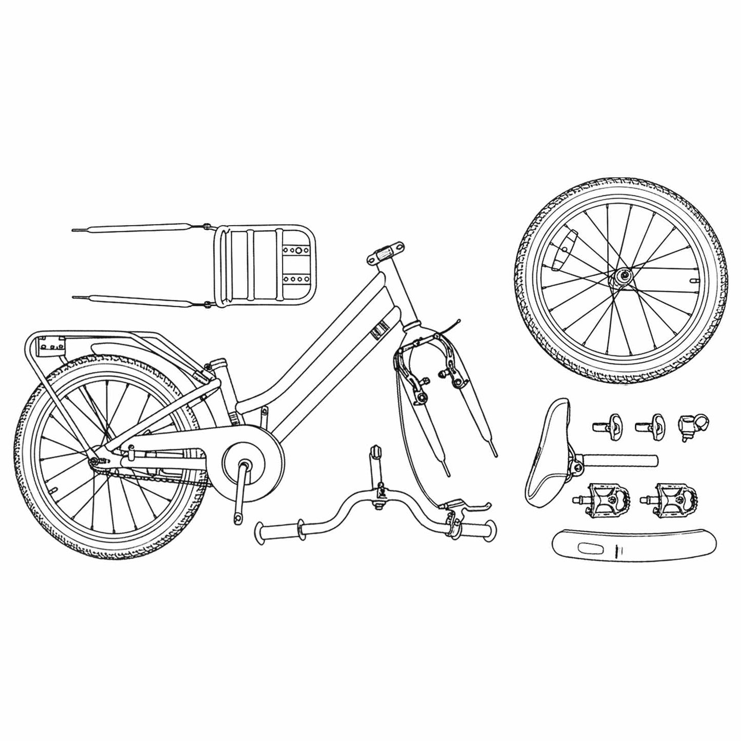 Kids Bike 18 Inches for 5-7 Years Old Light Green