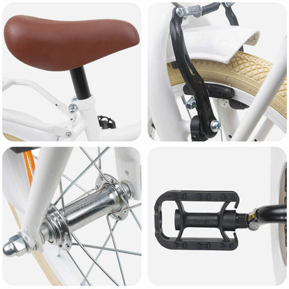 Kids Bike 14 Inches for 3-5 Years Old White