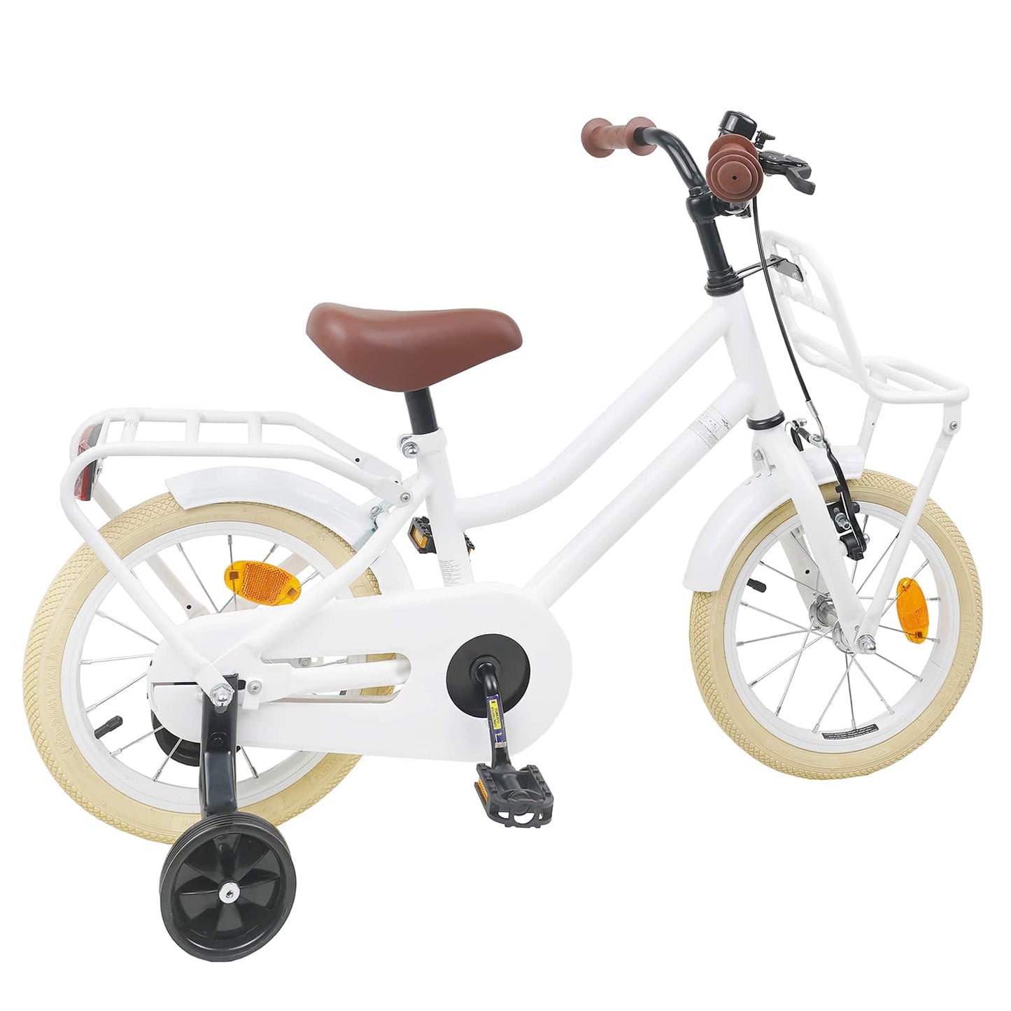 Kids Bike 14 Inches for 3-5 Years Old White