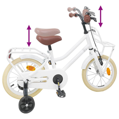 Kids Bike 14 Inches for 3-5 Years Old White