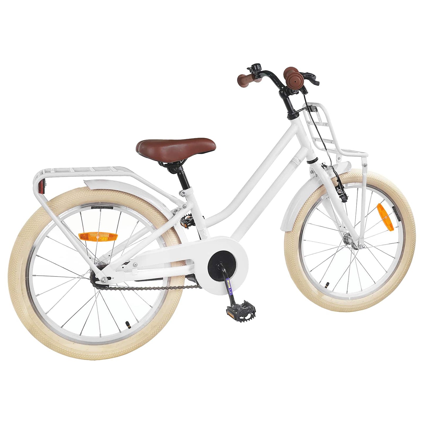 Kids Bike 22 Inches for 7-12 Years Old White