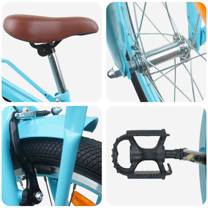 Kids Bike 20 Inches for 6-11 Years Old Light Blue