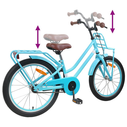 Kids Bike 22 Inches for 7-12 Years Old Light Blue