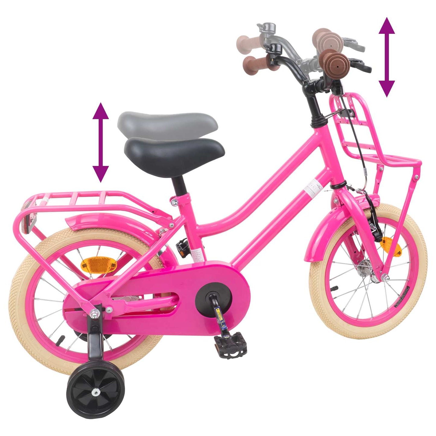 Kids Bike 16 Inches for 4-6 Years Old Dark Pink