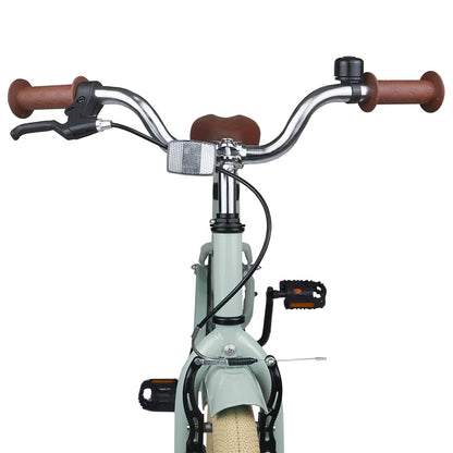Kids Bike 22 Inches for 7-12 Years Old Light Green
