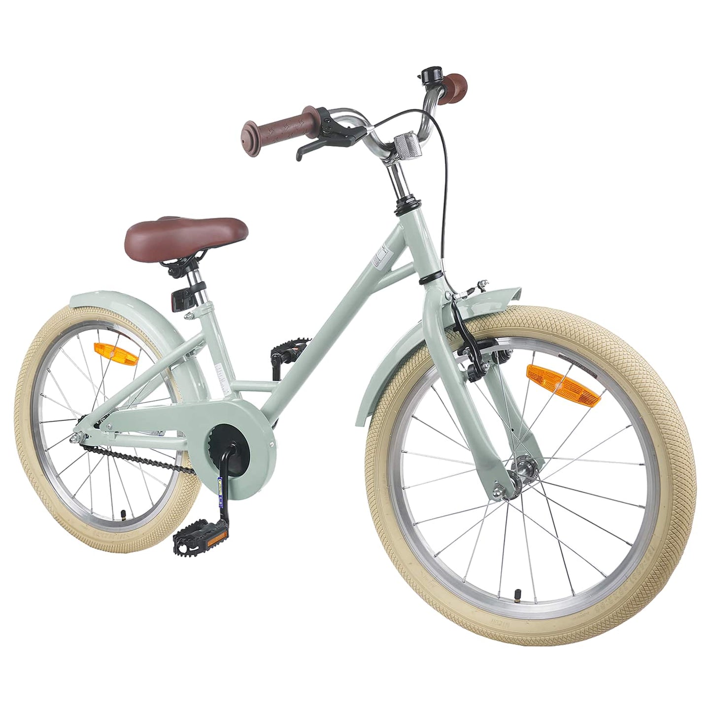 Kids Bike 22 Inches for 7-12 Years Old Light Green