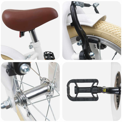 Kids Bike 12 Inches for 2-4 Years Old White