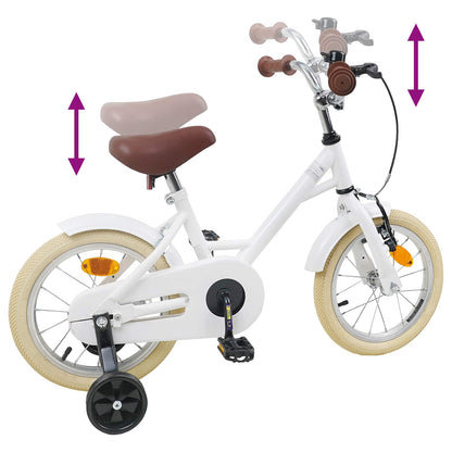 Kids Bike 12 Inches for 2-4 Years Old White