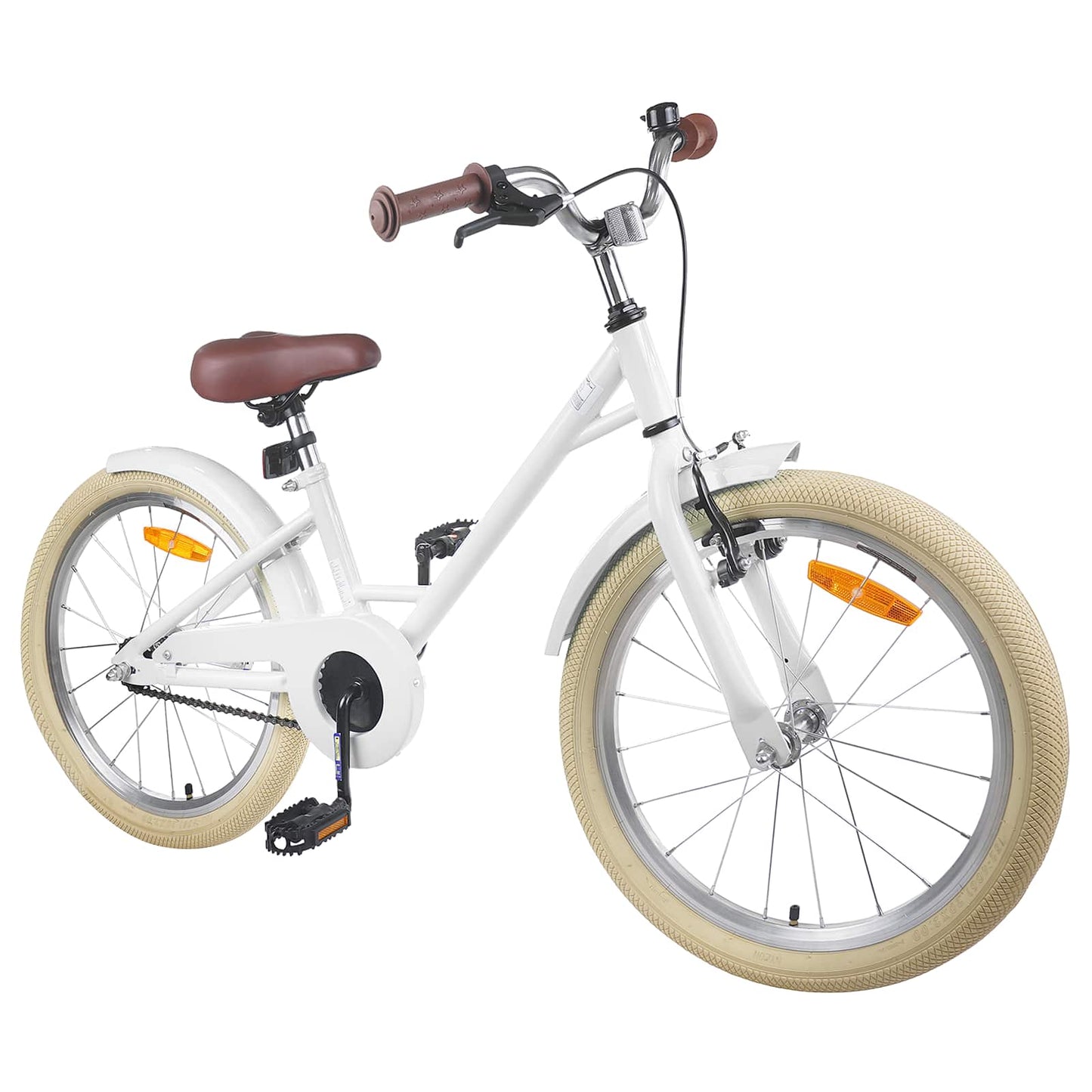 Kids Bike 22 Inches for 7-12 Years Old White