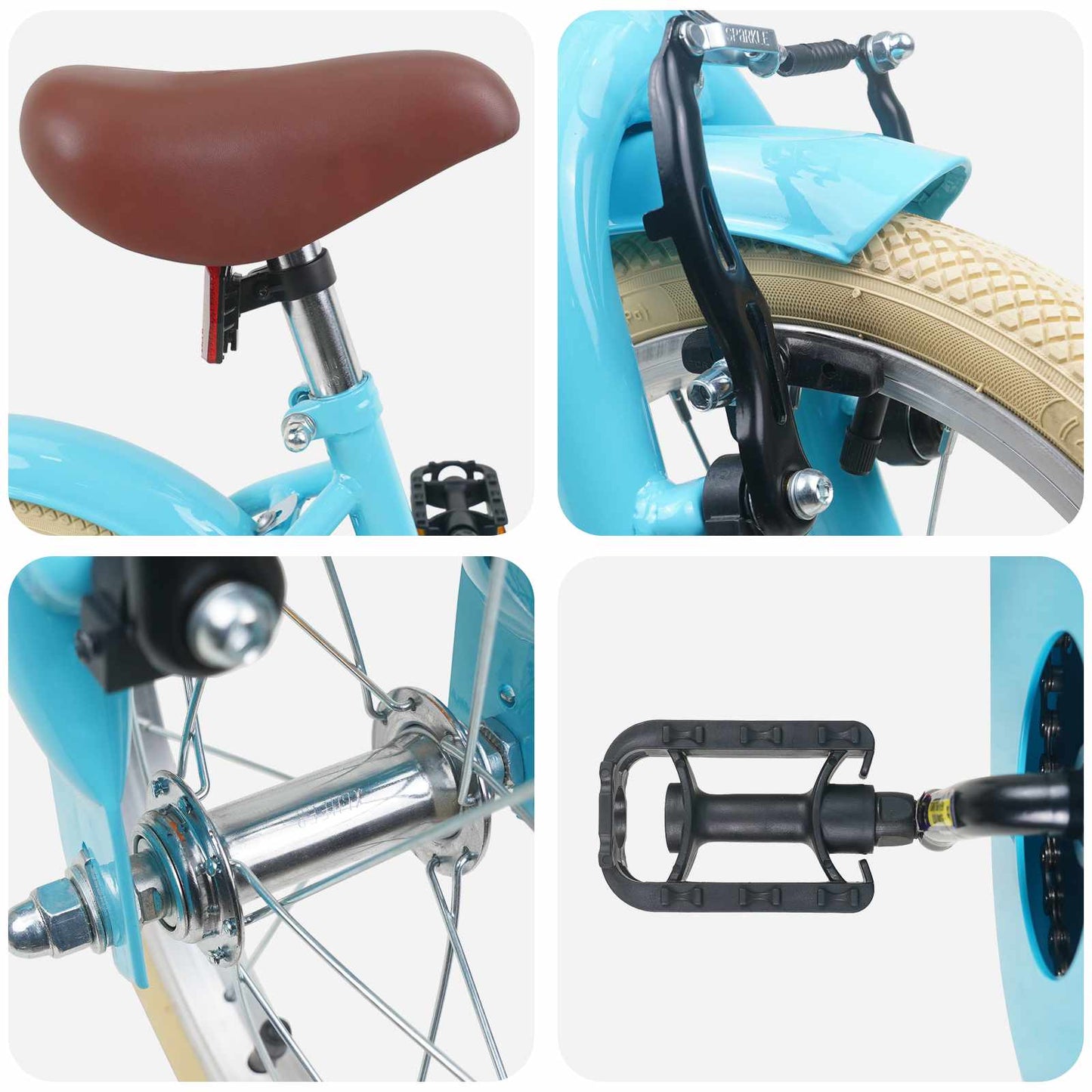 Kids Bike 16 Inches for 4-6 Years Old Light Blue