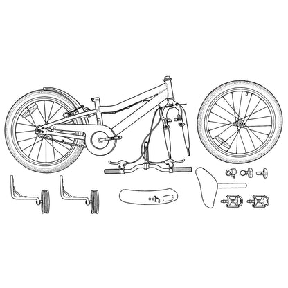 Kids Bike 16 Inches for 4-6 Years Old Light Blue