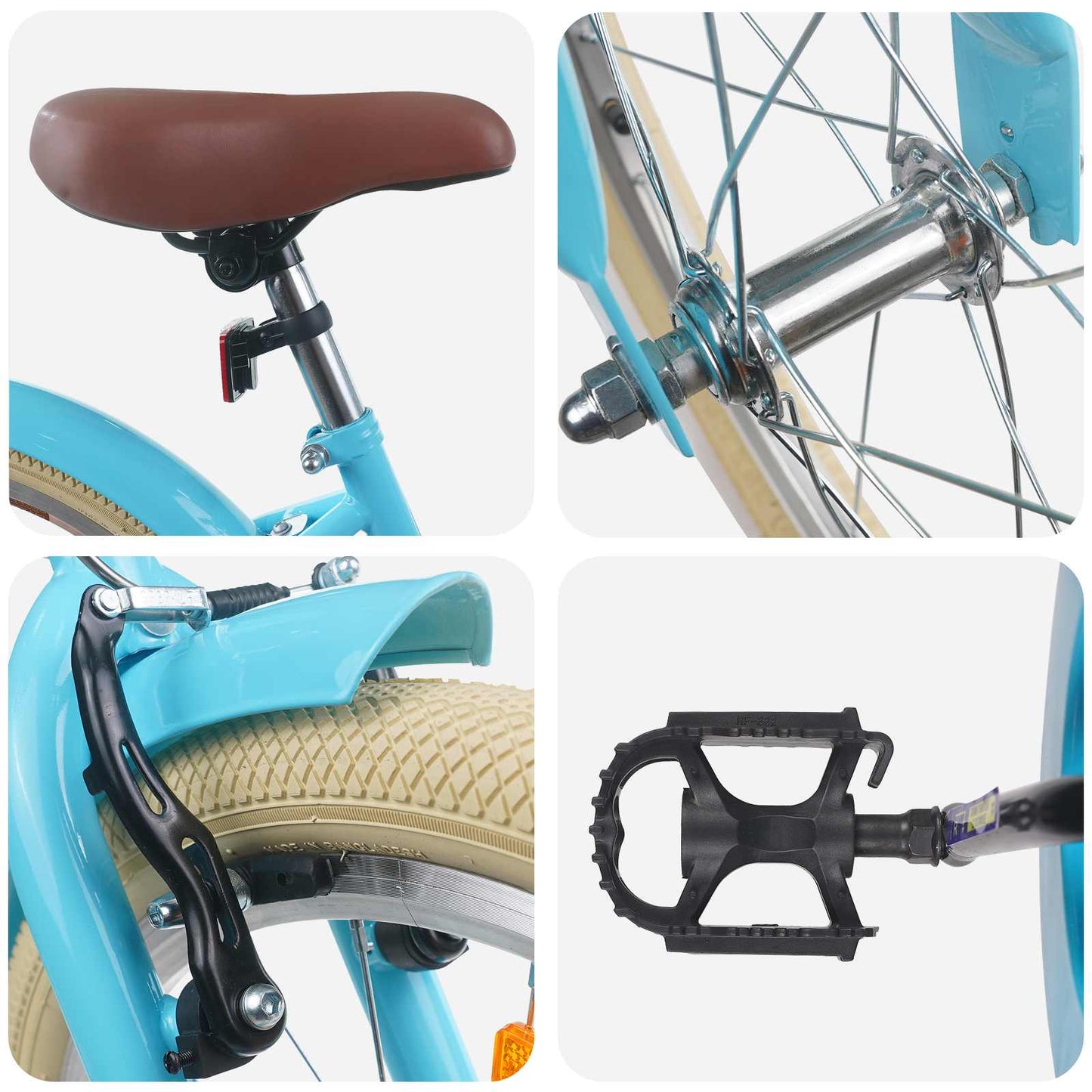 Kids Bike 18 Inches for 5-7 Years Old Light Blue
