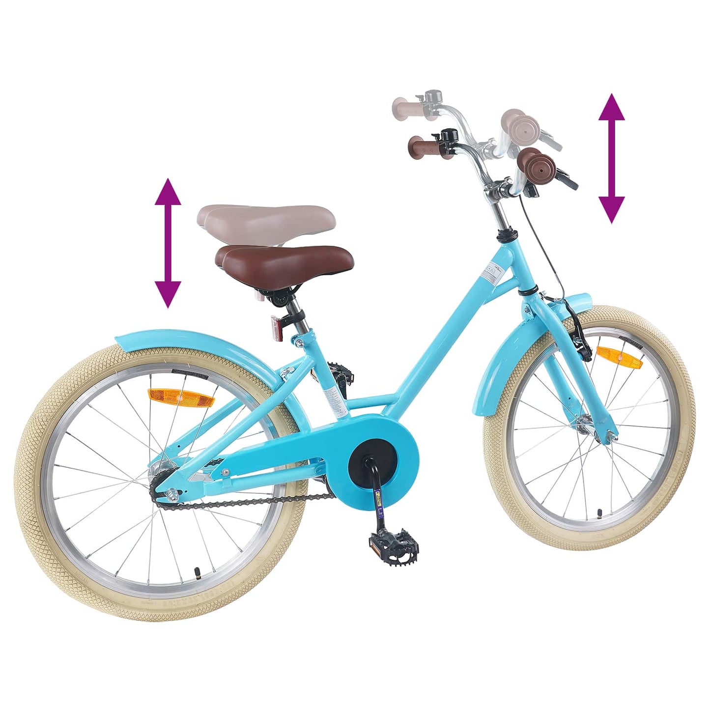Kids Bike 18 Inches for 5-7 Years Old Light Blue