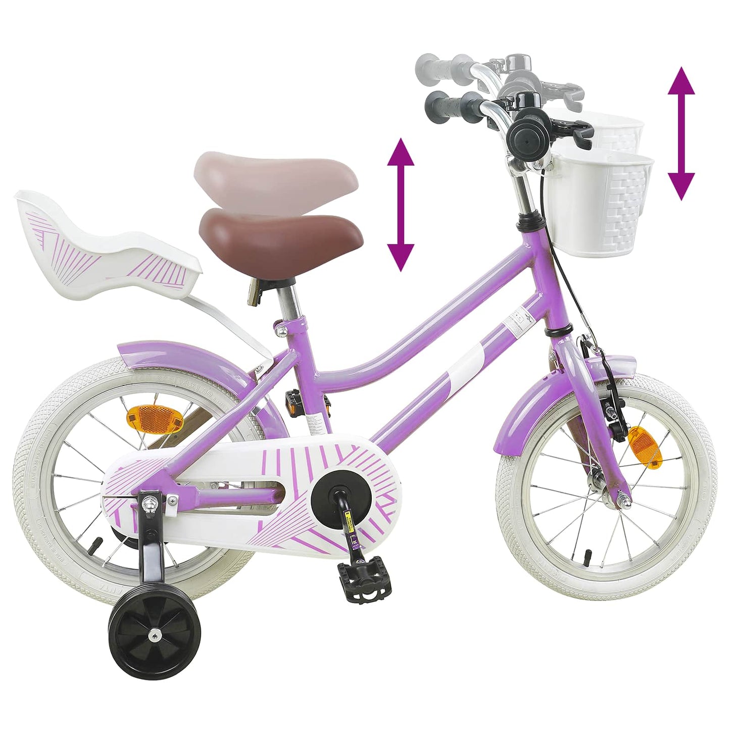 Kids Bike 16 Inches for 4-6 Years Old Purple