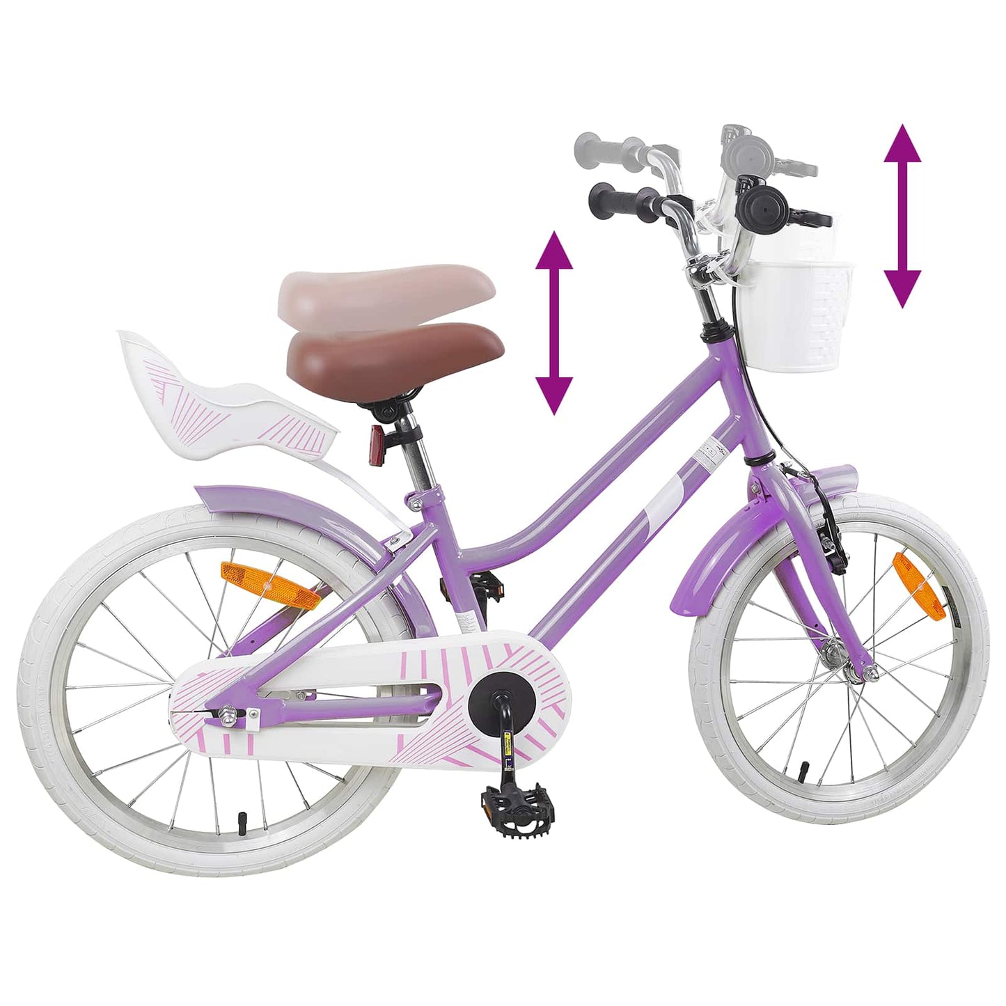 Kids Bike 18 Inches for 5-7 Years Old Purple