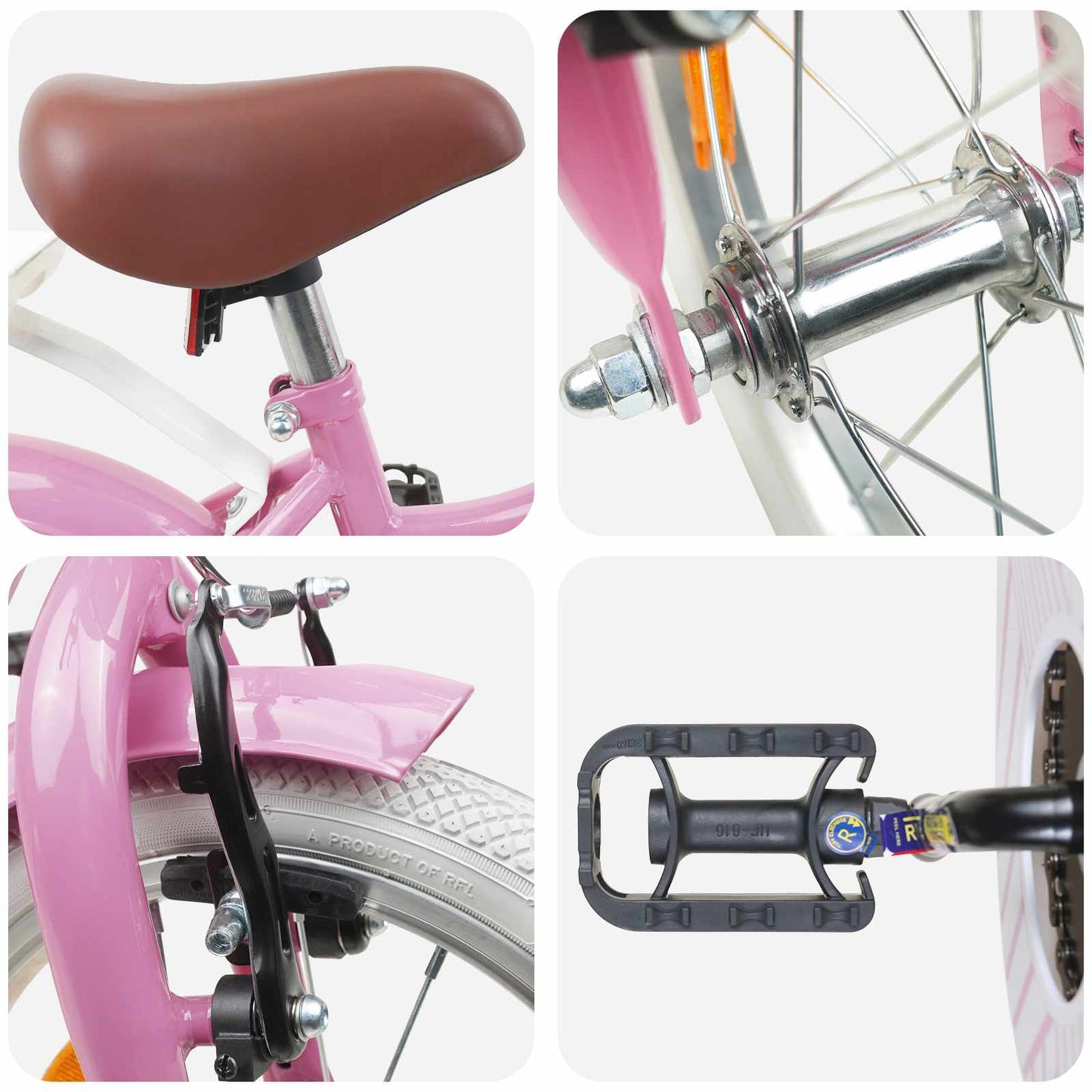 Kids Bike 12 Inches for 2-4 Years Old Light Pink