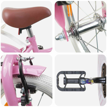 Kids Bike 14 Inches for 3-5 Years Old Light Pink