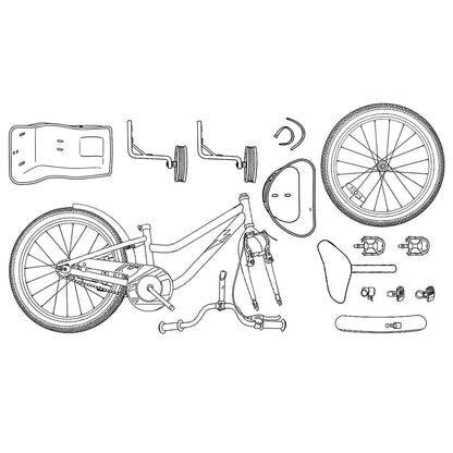 Kids Bike 12 Inches for 2-4 Years Old Dark Pink