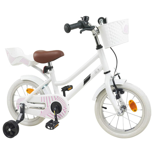 Kids Bike 14 Inches for 3-5 Years Old White
