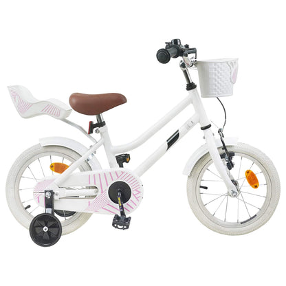 Kids Bike 14 Inches for 3-5 Years Old White