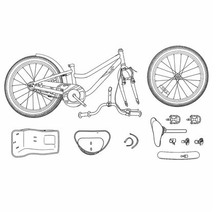 Kids Bike 18 Inches for 5-7 Years Old White