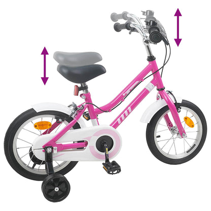 Kids Bike 14 Inches for 3-5 Years Old Pink White