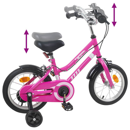 Kids Bike 14 Inches for 3-5 Years Old Pink Black