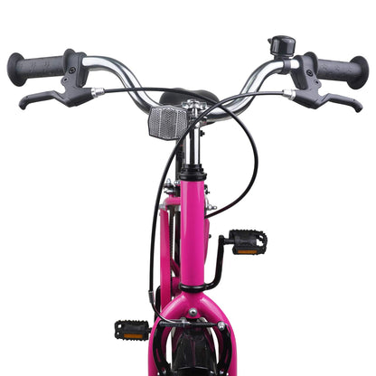 Kids Bike 22 Inches for 7-12 Years Old Pink Black