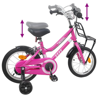 Kids Bike 16 Inches for 4-6 Years Old Pink and Black