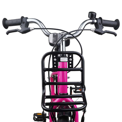Kids Bike 22 Inches for 7-12 Years Old Pink Black