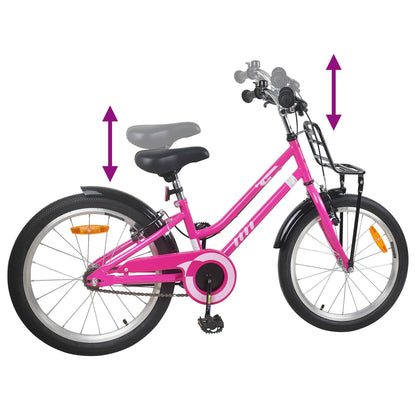 Kids Bike 22 Inches for 7-12 Years Old Pink Black