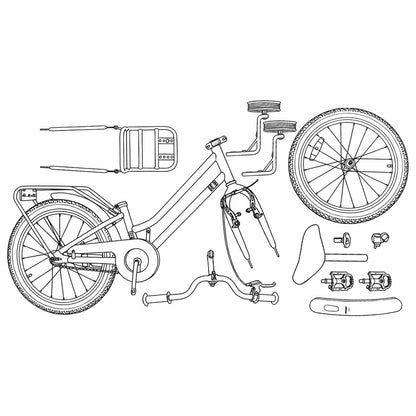 Kids Bike 14 Inches for 3-5 Years Old Black
