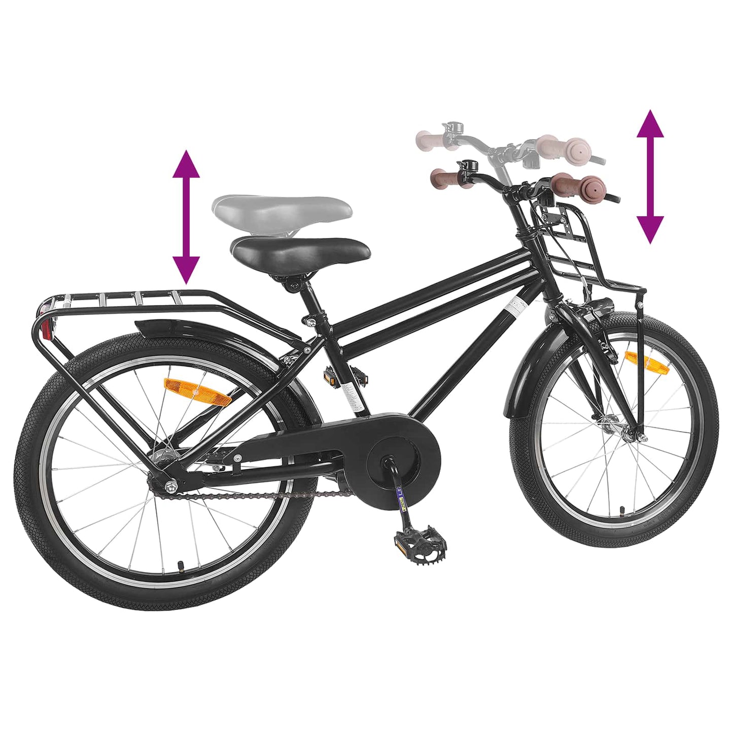 Kids Bike 20 Inches for 6-11 Years Old Black