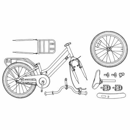 Kids Bike 20 Inches for 6-11 Years Old Black